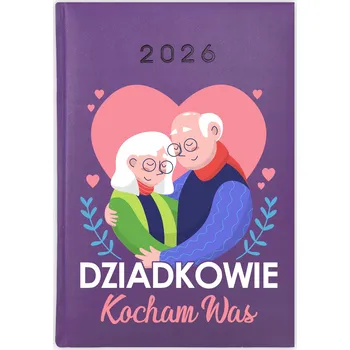 Kalendář Knižní kalendář 2026 A5 FunnyCase fialový