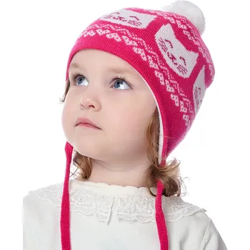 Čepice Marhatter Dívčí pletená čepice - 9666 - azalková