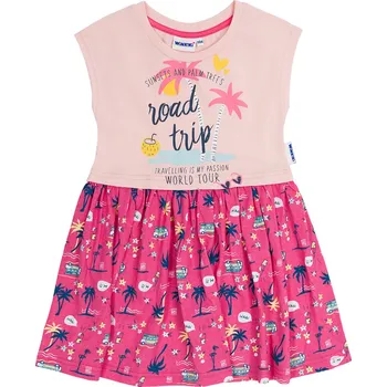 Dívčí šaty Winkiki Kids Wear Dívčí šaty World Tour - růžová Velikost: 110