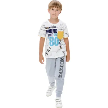 Winkiki Kids Wear Chlapecké tepláky Active - šedý melanž Velikost: 128