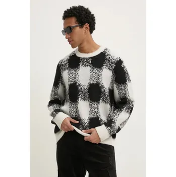 Pánský svetr Svetr z vlněné směsi HUGO 50524555 černá 99X, vel. M