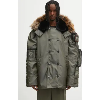 Bunda Martine Rose Bumbag Parka, L, zelená, 79X