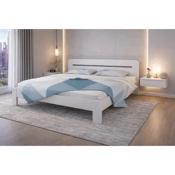 Postel Postel z masivu Šárka 120x200 cm bílá + rošt ZDARMA