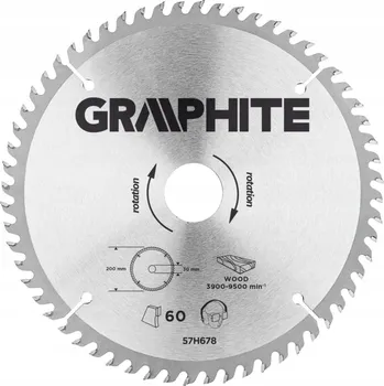 Pilový kotouč GRAPHITE Kotouč pro pilu 200 mm, 60 zubů (57H678)