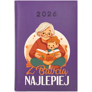 Kalendář Knižní kalendář 2026 A5 FunnyCase fialový