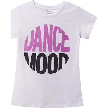 Winkiki Kids Wear Dívčí tričko Dance Mood - bílá/černá Velikost: 152