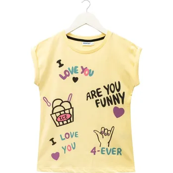 Winkiki Kids Wear Dívčí tričko 4-Ever - žlutá Velikost: 164