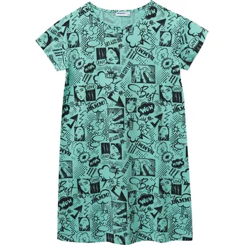 Dívčí noční košile Dívčí noční košile Comics - tyrkysová | Winkiki Kids Wear Velikost: 128