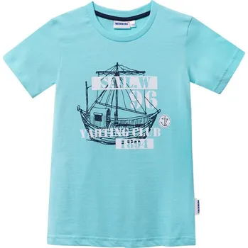 Winkiki Kids Wear Chlapecké tričko Yachting Club - tyrkysová Velikost: 98