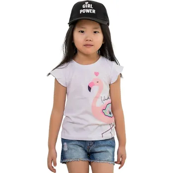 Dívčí oblečení Winkiki Kids Wear Dívčí tílko Flamingo - bílá Velikost: 98