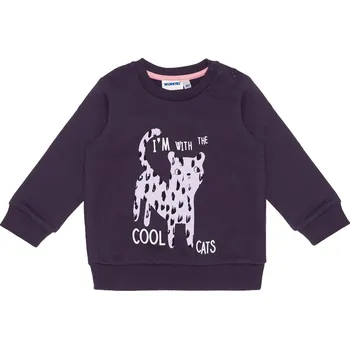 Winkiki Kids Wear Dívčí mikina Cool Cats - fialová Velikost: 74