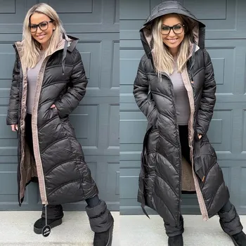 Dámský kabát Zimní kabát Aljaska 1910 černý