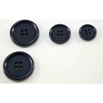 Knoflík Dírkový maxi knoflík - s matným středem - tmavě modrý - průměr 3,43 cm