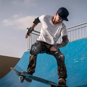 Sada chráničů Dětská sada chráničů na brusle, skateboard a kolo (6 ks) – černá, velikost M