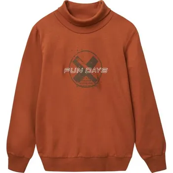 Chlapecká mikina Winkiki Kids Wear Chlapecká mikina s rolákem Fun Days - hnědá Velikost: 146