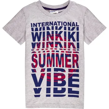 Winkiki Kids Wear Chlapecké tričko Summer Vibe - šedý melanž Velikost: 146