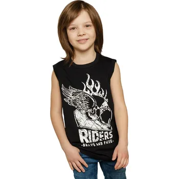 Chlapecké tričko Winkiki Kids Wear Chlapecké tričko Riders - černá Velikost: 128