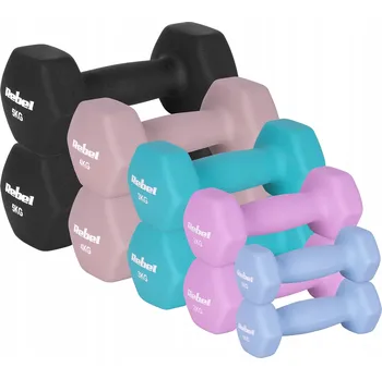 Neoprenové litinové činky HEX sada 30 kg pro fitness cvičení Rebel