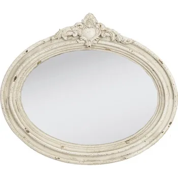 Zrcadlo Béžové antik nástěnné zrcadlo s ornamentem Villia - 61*5*53 cm