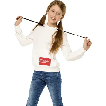 Dívčí mikina Winkiki Kids Wear Dívčí mikina s kapucí Sport - bílá Velikost: 152