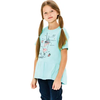 Winkiki Kids Wear Dívčí tričko Shake - mátová Velikost: 128