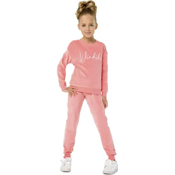 Winkiki Kids Wear Dívčí tepláky Velur Winkiki - růžová Velikost: 146