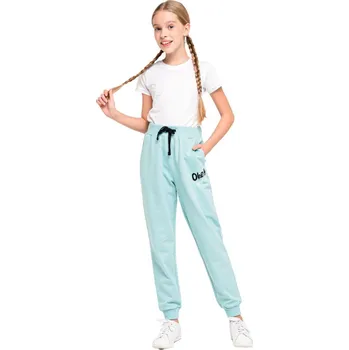 Winkiki Kids Wear Dívčí tepláky Okey - tyrkysová Velikost: 152