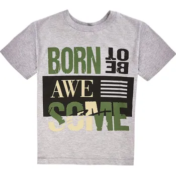 Chlapecké tričko Winkiki Kids Wear Chlapecké tričko Awesome - šedý melanž Velikost: 152