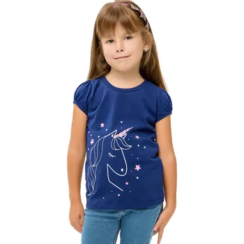 Dívčí tričko Winkiki Kids Wear Dívčí tričko Unicorn - navy Velikost: 98
