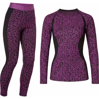 Pánská móda Termo komplet GOLDBERGH Caitlyn Jaguar Carnivale & Feline Jaguar Carnivale Fialová XXS/XS
