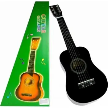 Klasická kytara Lean Sport Klasická dřevěná kytara s trsátkem, černá, 60 cm