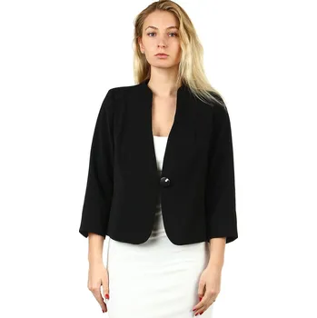 Dámské sako Glara Dámské sako s 3/4 rukávy a velkým knoflíkem - i pro plnoštíhlé 524022