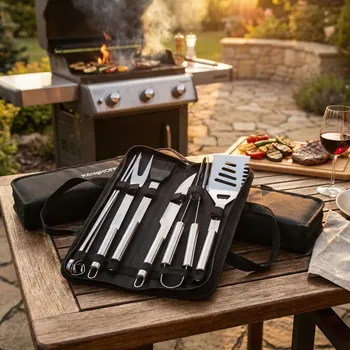 Příslušenství pro gril Příslušenství ke grilu v tašce Konighoffer BBQ Chef 12 kusů