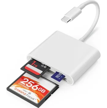 Čtečka paměťových karet Čtečka paměťových karet SD, CF, TF pro zařízení s USB-C konektorem