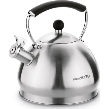 Konvice na čaj Konvice z nerezové oceli s píšťalkou KONIGHOFFER RUSO 3 l