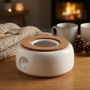 Konvice na čaj KONIGHOFFER Mica - keramický ohřívač na konvici bílý