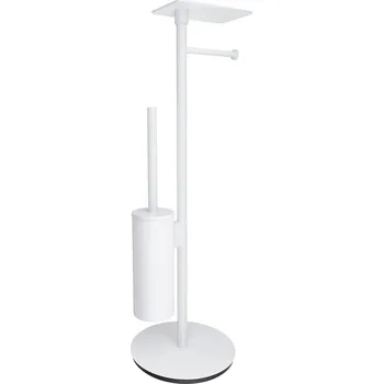 Omnires Modern Project stojan na toaletní papír s wc štětkou bílá MP60820WM
