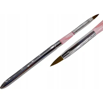 Kosmetický štětec KOVOVÝ ŠTĚTEC NA AKRYL KOČIČÍ JAZYK SKLÁDACÍ #6