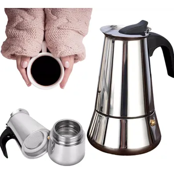 Kávovar Kávovar moka z nerezové oceli 600 ml