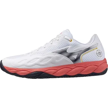 Dámská obuv Unisex tenisová obuv mizuno WAVE ENFORCE COURT AC(U) / White/Baritone Blue/CalypsoCor Velikost: 44.5/10.0