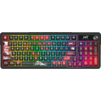 Klávesnice Bezdrátová klávesnice Redragon ARTEMIS PRO Lion L s displejem a otočným ovladačem, černá