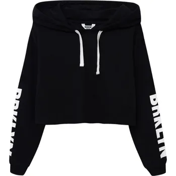 Dívčí mikina Winkiki Kids Wear Dívčí zkrácená mikina s kapucí Brooklyn - černá Velikost: 122