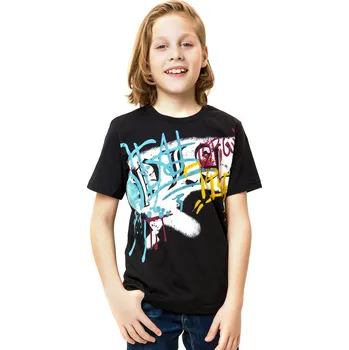 Chlapecké tričko Winkiki Kids Wear Chlapecké tričko Graffiti - černá Velikost: 158