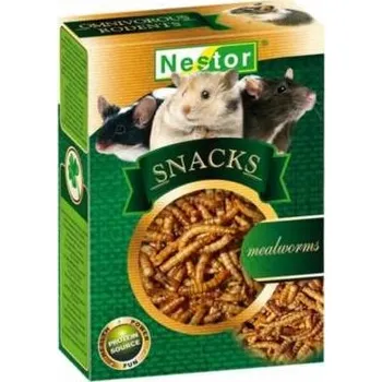 Krmivo pro hlodavce Nestor Snacks pamlsek kousátko pro hlodavce a králíky larvy moučníku 20 g