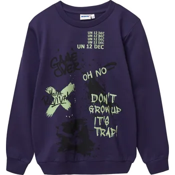 Chlapecká mikina Winkiki Kids Wear Chlapecká mikina Game Over - fialová Velikost: 128