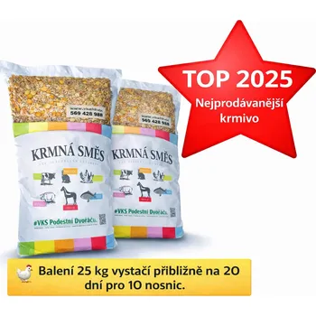 Krmivo pro hospodářské zvíře VKS Pohledští Dvořáci Granule pro nosnice 25 kg VKS Pohledští Dvořáci