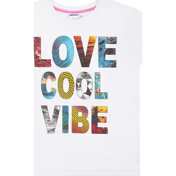 Dívčí tričko Winkiki Kids Wear Dívčí tričko Love Cool Vibe - bílá Velikost: 146