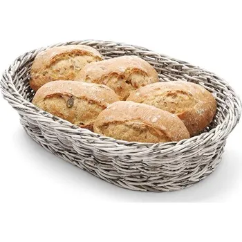 chlebník HENDI košík na pečivo oválný šedý 426647