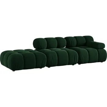 Pohovka Micadoni Lahvově zelená sametová čtyřmístná pohovka Bellis 282 cm, levá