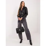 Černý koženkový křivák se zipy NM-DE-KR-G87.00P-black Velikost: XS